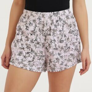 Rene Rofe Light Pink Floral Sleep Shorts Large